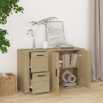 Credenza Rovere Sonoma 100x33x59,5 cm in Legno Multistrato