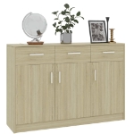 Credenza Rovere Sonoma 110x30x75 cm in Legno Multistrato