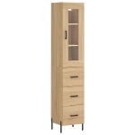 Credenza Rovere Sonoma 34,5x34x180 cm in Legno Multistrato