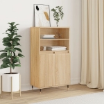 Credenza Rovere Sonoma 60x36x110 cm in Legno Multistrato