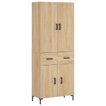Credenza Rovere Sonoma 69,5x34x180 cm in Legno Multistrato