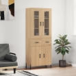 Credenza Rovere Sonoma 69,5x34x180 cm in Legno Multistrato