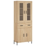 Credenza Rovere Sonoma 69,5x34x180 cm in Legno Multistrato