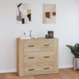 Credenza Rovere Sonoma 80x33x70 cm in Legno Multistrato