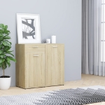 Credenza Rovere Sonoma 80x36x75 cm in Legno Multistrato