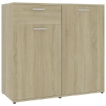 Credenza Rovere Sonoma 80x36x75 cm in Legno Multistrato