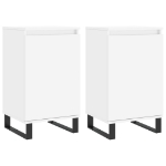 Credenze 2 pz Bianche 40x35x70 cm in Legno Multistrato