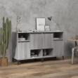 Credenze 2pz Grigio Sonoma 60x35x70 cm in Legno Multistrato