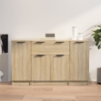 Credenze 3 pz Rovere Sonoma in Legno Multistrato