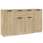 Credenze 3 pz Rovere Sonoma in Legno Multistrato