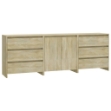Credenze 3 pz Rovere Sonoma in Legno Multistrato