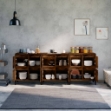 Credenze 3pz Rovere Fumo 60x35x70 cm in Legno Multistrato