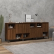 Credenze 3pz Rovere Marrone 60x35x70 cm in Legno Multistrato