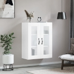 Mobile a Parete Bianco Lucido 69,5x34x90 cm Legno Multistrato