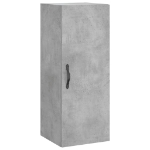 Mobile a Parete Grigio Cemento 34,5x34x90 cm Legno Multistrato