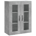 Mobile a Parete Grigio Cemento 69,5x34x90 cm Legno Multistrato