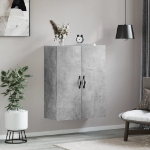 Mobile a Parete Grigio Cemento 69,5x34x90 cm Legno Multistrato