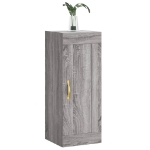 Mobile a Parete Grigio Sonoma 34,5x34x90 cm Legno Multistrato