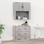 Mobile Pensile Grigio Sonoma 80x33x80 cm in Legno Multistrato