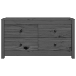 Armadietto Grigio 100x40x54 cm in Legno Massello di Pino
