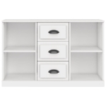 Credenza Bianca 104,5x35,5x67,5 cm in Legno Multistrato