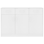 Credenza Bianca 110x30x75 cm in Legno Multistrato