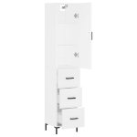 Credenza Bianca 34,5x34x180 cm in Legno Multistrato