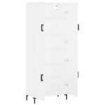 Credenza Bianca 69,5x34x180 cm in Legno Multistrato