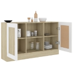 Credenza Bianca e Rovere Sonoma 120x30,5x70cm Legno Multistrato