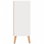 Credenza Bianco Lucido 60x30x72 cm in Legno Multistrato