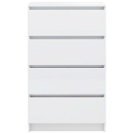 Credenza Bianco Lucido 60x35x98,5 cm in Legno Compensato