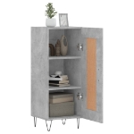 Credenza Grigio Cemento 34,5x34x90 cm in Legno Multistrato