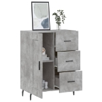 Credenza Grigio Cemento 69,5x34x90 cm in Legno Multistrato