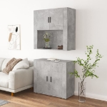 Credenza Grigio Cemento in Legno Multistrato