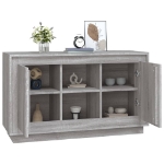 Credenza Grigio Sonoma 102x35x60 cm in Legno Multistrato