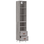 Credenza Grigio Sonoma 34,5x34x180 cm in Legno Multistrato