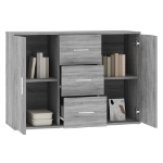 Credenza Grigio Sonoma 91x29,5x65 cm in Legno Multistrato