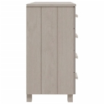 Credenza HAMAR Bianca 79x40x80 cm in Legno Massello di Pino