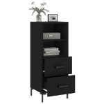 Credenza Nero 34,5x34x90 cm in Legno Multistrato