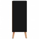 Credenza Nero Lucido 60x30x72 cm in Legno Multistrato