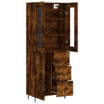 Credenza Rovere Fumo  69,5x34x180 cm in Legno Multistrato