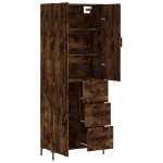 Credenza Rovere Fumo  69,5x34x180 cm in Legno Multistrato