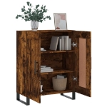 Credenza Rovere Fumo 69,5x34x90 cm in Legno Multistrato