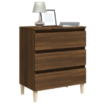 Credenza Rovere Marrone 60x35x69 cm in Legno Multistrato