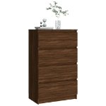 Credenza Rovere Marrone 60x35x98,5 cm in Legno Multistrato