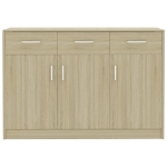 Credenza Rovere Sonoma 110x30x75 cm in Legno Multistrato