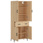 Credenza Rovere Sonoma 69,5x34x180 cm in Legno Multistrato