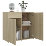 Credenza Rovere Sonoma 80x36x75 cm in Legno Multistrato