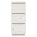 Credenze Bianche 2 pz 32x34x75 cm in Legno Massello di Pino