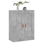 Mobile a Parete Grigio Cemento 69,5x34x90 cm Legno Multistrato